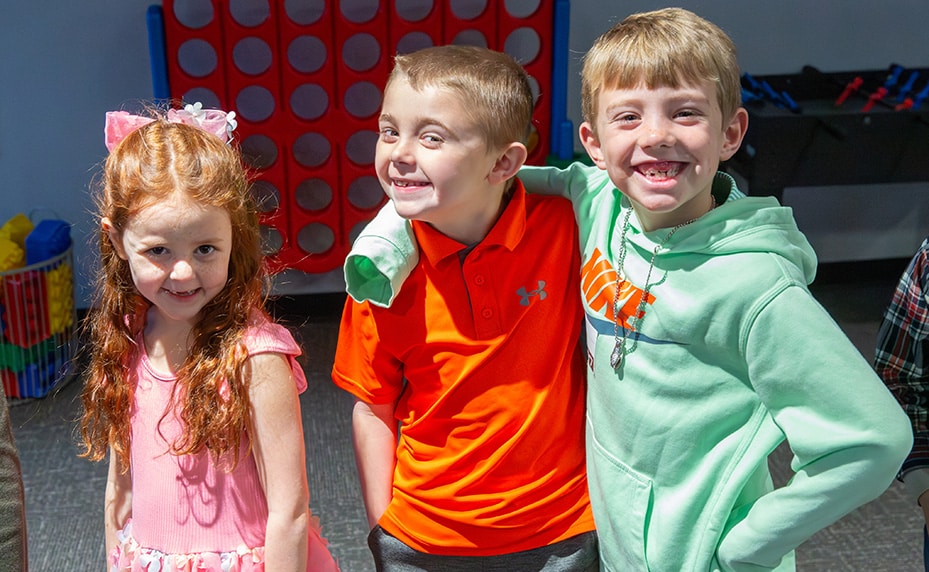 Children smiling at Bethlehem Church ministry event in Winder, Georgia