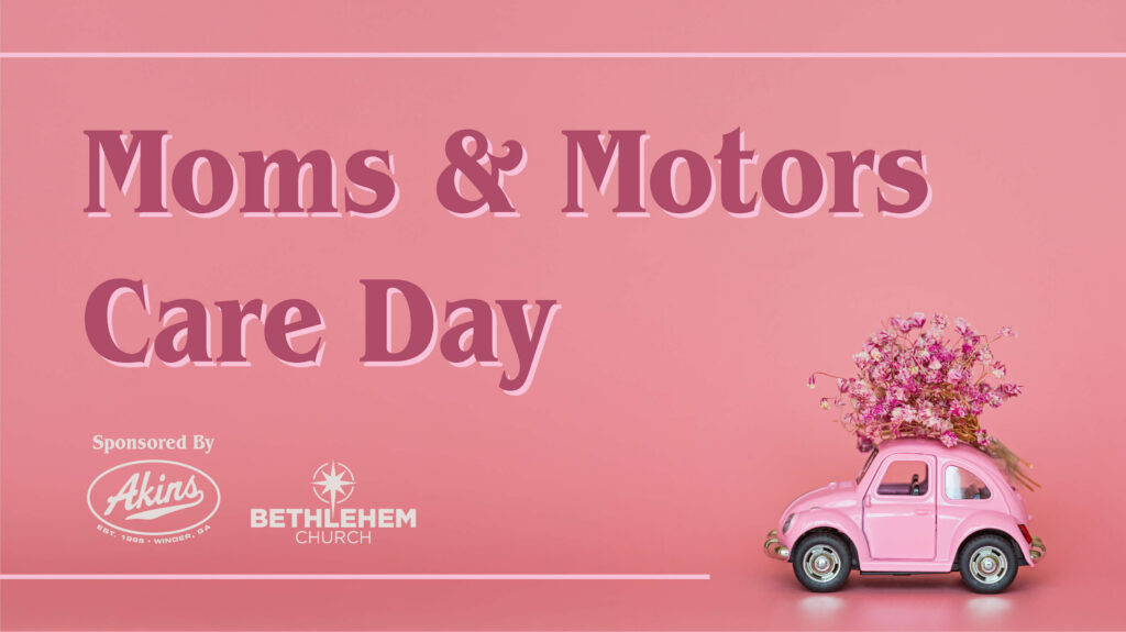Moms & Motors event graphic